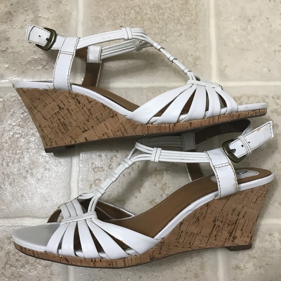 Clarks Shoes - Clark’s white leather sandals